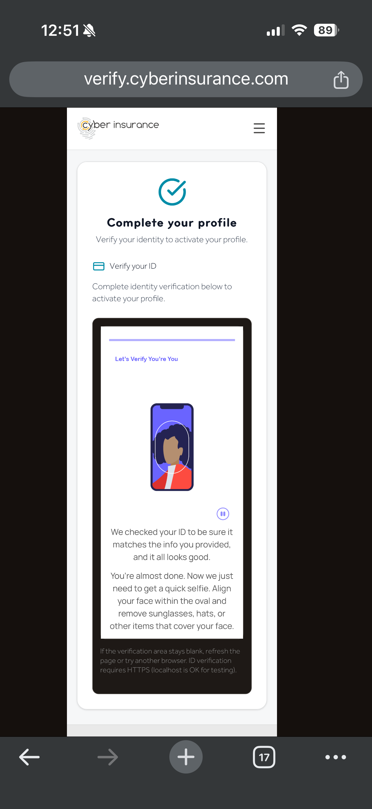 Screenshot: Two Factor Authentication of Email & Mobile Phone